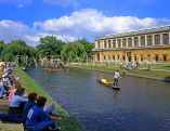 UK, Cambridgeshire, CAMBRIDGE, punting on The Backs, River Cam, UK5670JPL