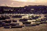 UK, Cornwall, ST IVES, boats in harbour, at low tide, dusk, UK5821JPL