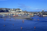 UK, Cornwall, ST IVES, harbour with boats, and seascape, UK5834JPL
