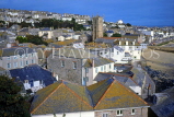 UK, Cornwall, ST IVES, hilltop houses and rooftops, UK5822JPL