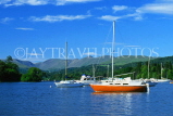 UK, Cumbria, LAKE WINDEMERE, small yachts and lake view, UK403JPL