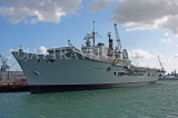 UK, Hampshire, PORTSMOUTH, HMS Ark Royal aircraft carrier in harbour, UK6659JPL