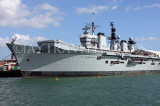 UK, Hampshire, PORTSMOUTH, HMS Illustrious aircraft carrier in harbour, UK6660JPL