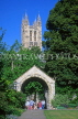 UK, Kent, CANTERBURY, Canterbury Cathedral, view through Kent Memorial Gardens, CTB234JPL