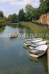 UK, Kent, TONBRIDGE, River Medway and rowing boats moored, boating, UK13269JPL