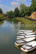UK, Kent, TONBRIDGE, River Medway and rowing boats moored, boating, UK13271JPL