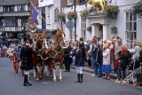 UK, Shropshire, SHREWSBURY, horse drawn parade, UK5982JPL