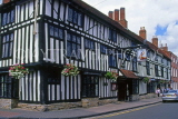 UK, Warwickshire, STRATFORD-UPON-AVON, Chapel Street, half timbered buildings and Falcon Pub, UK7154JPL
