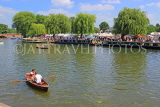 UK, Warwickshire, STRATFORD-UPON-AVON, Narrowboats at riverside, River Festival, boating, UK25532JPL