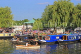 UK, Warwickshire, STRATFORD-UPON-AVON, Narrowboats at riverside, during River Festival, UK25406JPL