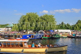 UK, Warwickshire, STRATFORD-UPON-AVON, Narrowboats at riverside, during River Festival, UK25408JPL