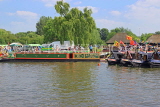 UK, Warwickshire, STRATFORD-UPON-AVON, Narrowboats at riverside, during River Festival, UK25489JPL