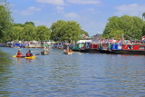 UK, Warwickshire, STRATFORD-UPON-AVON, Narrowboats at riverside, during River Festival, UK25524JPL