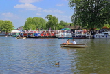 UK, Warwickshire, STRATFORD-UPON-AVON, Narrowboats at riverside, during River Festival, UK25531JPL