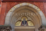 UK, Warwickshire, STRATFORD-UPON-AVON, Old Bank, mosaic on facade, UK25567JPL