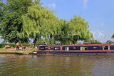 UK, Warwickshire, STRATFORD-UPON-AVON, River Avon, and houseboat, UK25503JPL