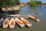 UK, Warwickshire, STRATFORD-UPON-AVON, River Avon, and rowing boats for hire, UK25507JPL