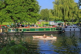 UK, Warwickshire, STRATFORD-UPON-AVON, River Avon, houseboats and pleasure boats, UK25591JPL