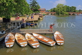 UK, Warwickshire, STRATFORD-UPON-AVON, River Avon and rowing boats, UK20273JPL