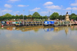 UK, Warwickshire, STRATFORD-UPON-AVON, Stratford Canal Basin, houseboats moored, UK25535JPL