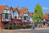 UK, Warwickshire, STRATFORD-UPON-AVON, The Swan hotel and shop fronts, UK25597JPL