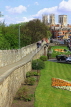 UK, Yorkshire, YORK, City Walls, York Minster in background, UK9858JPL