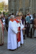 UK, Yorkshire, YORK, York Minster, Sunday Easter parade, clergy and congregation, UK3270JPL