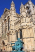 UK, Yorkshire, YORK, York Minster, and Constantine the Great statue, UK2569JPL