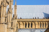 UK, Yorkshire, YORK, York Minster, visitors on a tour, on the roof area, UK9909JPL