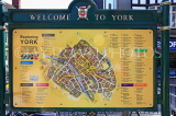 UK, Yorkshire, YORK, York Tourist street map, UK3215JPL