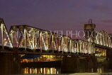 USA, Arkansas, Little Rock, Railroad Bridge, night view, US4411JPL