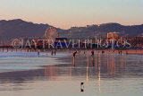 USA, California, Los Angeles, SANTA MONICA beach, and pier, dusk, US47833JPL