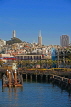 USA, California, SAN FRANCISCO, Fisherman's Wharf, and city skyline, US4140JPL