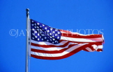 USA, California, SAN FRANCISCO, US flag against blue sky, US2903JPL
