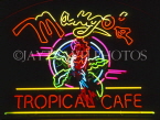 USA, Florida, MIAMI, South Beach, neon lit Mango's cafe sign, MIA539JPL