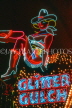 USA, Nevada, LAS VEGAS, Fremont Street, neon lit Glitter Gulch sign, LV231JPL