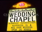 USA, Nevada, LAS VEGAS, Wee Kirk wedding chapel, neon sign, LV144JPL
