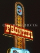 USA, Nevada, LAS VEGAS, neon lit Frontier Casino sign, LV123JPL