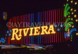 USA, Nevada, LAS VEGAS, neon lit Riviera Hotel sign, LV75JPL