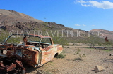 USA, Nevada, Rhyolite Ghost Town, abandoned rusted car shell, US4788JPL