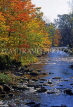 USA, New England, VERMONT, autumn scenery and stream, US2754JPL