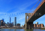 USA, New York, MANHATTAN, Brooklyn Bridge, and skyline, US4495JPL