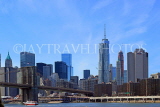 USA, New York, MANHATTAN, Brooklyn Bridge, and skyline, US4500JPL