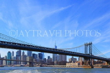 USA, New York, MANHATTAN, Manhattan Bridge, and skyline, US4583JPL