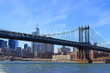 USA, New York, MANHATTAN, Manhattan Bridge, and skyline, US4584JPL