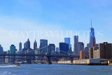 USA, New York, MANHATTAN, Manhattan Bridge, and skyline, US4585JPL