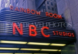 USA, New York, MANHATTAN, NBC studio, exterior sign, US3809JPL