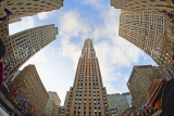 USA, New York, MANHATTAN, Rockefeller Center buildings, architecture, wide angle, US4079JPL