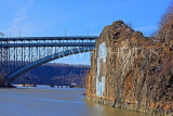 USA, New York, MANHATTAN, Spuyten Duyvil Creek, and Henry Hudson Bridge, US4628JPL