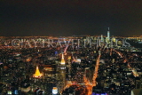 USA, New York, MANHATTAN, city view at night, aerial, US4529JPL